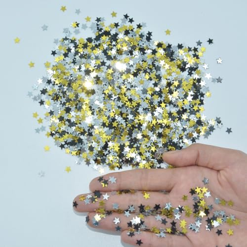 18000 Stücke Glitzersterne Konfetti, Stern Konfetti Golden, Stern Tisch Konfetti Metallisch Folie Sterne Pailletten, Glitter Stern Konfetti mit Diamant für Geburtstag Party Dekoration 18000 Stücke Glitzersterne Konfetti, Stern Konfetti Golden, Stern Tisch Konfetti Metallisch Folie Sterne Pailletten, Glitter Stern Konfetti mit Diamant für Geburtstag Party Dekoration von YNR