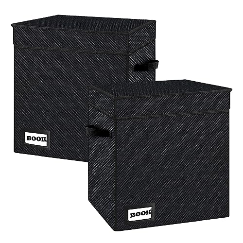 YNSZAS Comic-Buch-Aufbewahrung, kurze Comic-Buch-Box, 30 x 24,9 x 19,8 cm, für 100–120 Comic-Bücher, robuste Comic-Kollektion, Geschenkkorb, Behälter, Regal, Schwarz, 2 Stück YNSZAS Comic-Buch-Aufbewahrung, kurze Comic-Buch-Box, 30 x 24,9 x 19,8 cm, für 100–120 Comic-Bücher, robuste Comic-Kollektion, Geschenkkorb, Behälter, Regal, Schwarz, 2 Stück von YNSZAS