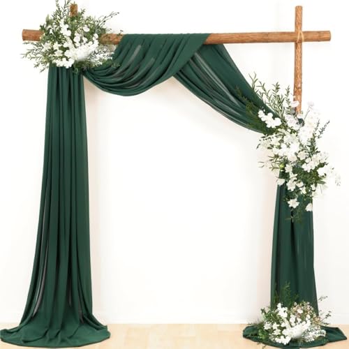Hochzeitsbogen Vorhang,Querbehang Freihanddeko Chiffon-Hochzeits-Bogen-Drapierstoff, durchsichtige Vorhänge, Drapierung, Zeremonie, Empfang, Hintergrund, Vorhang, Party-Beute, Weihnachten(Dark Green,7 Hochzeitsbogen Vorhang,Querbehang Freihanddeko Chiffon-Hochzeits-Bogen-Drapierstoff, durchsichtige Vorhänge, Drapierung, Zeremonie, Empfang, Hintergrund, Vorhang, Party-Beute, Weihnachten(Dark Green,7 von YNZUNMY