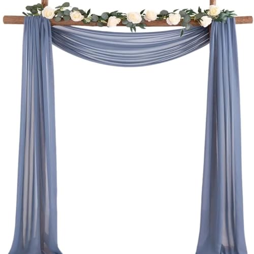 Hochzeitsbogen Vorhang,Querbehang Freihanddeko Chiffon-Hochzeits-Bogen-Drapierstoff, durchsichtige Vorhänge, Drapierung, Zeremonie, Empfang, Hintergrund, Vorhang, Party-Beute, Weihnachten(Dusty Blue,7 Hochzeitsbogen Vorhang,Querbehang Freihanddeko Chiffon-Hochzeits-Bogen-Drapierstoff, durchsichtige Vorhänge, Drapierung, Zeremonie, Empfang, Hintergrund, Vorhang, Party-Beute, Weihnachten(Dusty Blue,7 von YNZUNMY