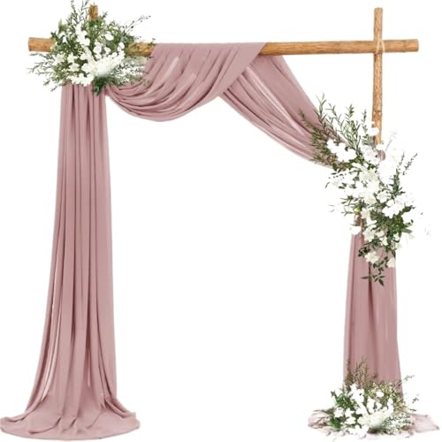 Hochzeitsbogen Vorhang,Querbehang Freihanddeko Chiffon-Hochzeits-Bogen-Drapierstoff, durchsichtige Vorhänge, Drapierung, Zeremonie, Empfang, Hintergrund, Vorhang, Party-Beute, Weihnachten(Dusty Rose,7 Hochzeitsbogen Vorhang,Querbehang Freihanddeko Chiffon-Hochzeits-Bogen-Drapierstoff, durchsichtige Vorhänge, Drapierung, Zeremonie, Empfang, Hintergrund, Vorhang, Party-Beute, Weihnachten(Dusty Rose,7 von YNZUNMY