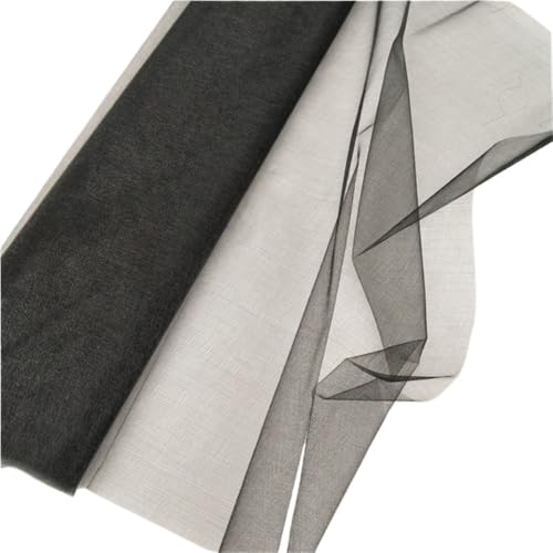 YNZUNMY Hochzeitsbogen Vorhang,Querbehang Freihanddeko 48cmX10m Tüll Rolle Kristall Stoff Rolle Spule Hochzeit Dekoration Geburtstag Party Dusche Hochzeit Zubehör(Black,48cmX10m) von YNZUNMY