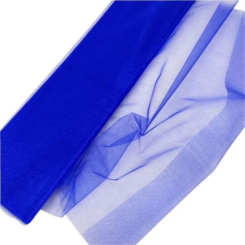 YNZUNMY Hochzeitsbogen Vorhang,Querbehang Freihanddeko 48cmX10m Tüll Rolle Kristall Stoff Rolle Spule Hochzeit Dekoration Geburtstag Party Dusche Hochzeit Zubehör(Durk Blue,48cmX10m) von YNZUNMY