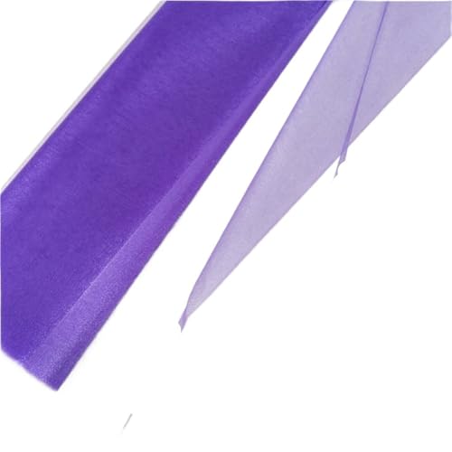 YNZUNMY Hochzeitsbogen Vorhang,Querbehang Freihanddeko 48cmX10m Tüll Rolle Kristall Stoff Rolle Spule Hochzeit Dekoration Geburtstag Party Dusche Hochzeit Zubehör(Purple,72cmX10m) von YNZUNMY