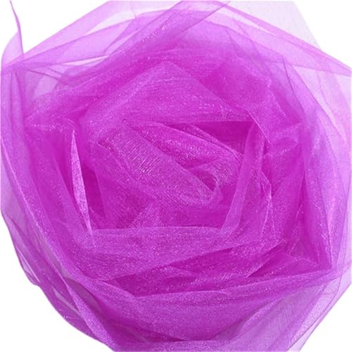 YNZUNMY Hochzeitsbogen Vorhang,Querbehang Freihanddeko 48cmX10m Tüll Rolle Kristall Stoff Rolle Spule Hochzeit Dekoration Geburtstag Party Dusche Hochzeit Zubehör(Rose red,48cmX5m) von YNZUNMY