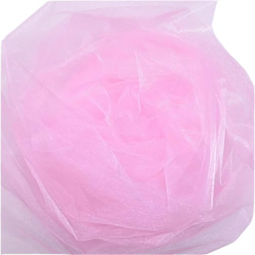 YNZUNMY Hochzeitsbogen Vorhang,Querbehang Freihanddeko 5M/10M Tüll Rolle Kristall Stoff Organza Rolle Spule for Hochzeit Dekoration Geburtstag Party Zubehör(Light pink,72cmX10m) von YNZUNMY