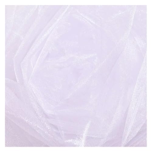 YNZUNMY Hochzeitsbogen Vorhang,Querbehang Freihanddeko 5M/10M Tüll Rolle Kristall Stoff Organza Rolle Spule for Hochzeit Dekoration Geburtstag Party Zubehör(White,48cmX5m) von YNZUNMY
