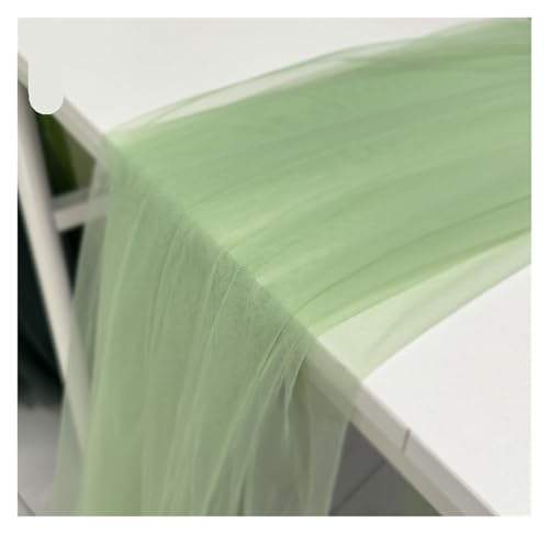 YNZUNMY Hochzeitsbogen Vorhang,Querbehang Freihanddeko Tüllstoff Mesh Tüllstoff Hochzeit Hochzeit Mesh Hintergrundtuch(Green2) von YNZUNMY