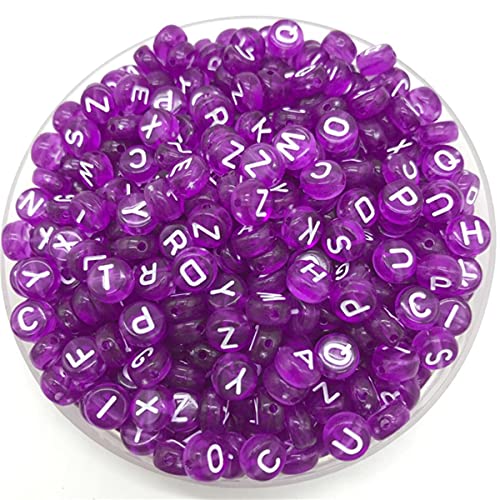 100pcs 7mm Buchstaben Perlen Bunte Mischung Ovale Form 26 Alphabet Charms DIY Perlen Für Armband Halskette Schmuck Machen-Lila 100pcs 7mm Buchstaben Perlen Bunte Mischung Ovale Form 26 Alphabet Charms DIY Perlen Für Armband Halskette Schmuck Machen-Lila von YOENYSDFLI
