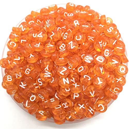 100pcs 7mm Buchstaben Perlen Bunte Mischung Ovale Form 26 Alphabet Charms DIY Perlen Für Armband Halskette Schmuck Machen-Orange 100pcs 7mm Buchstaben Perlen Bunte Mischung Ovale Form 26 Alphabet Charms DIY Perlen Für Armband Halskette Schmuck Machen-Orange von YOENYSDFLI