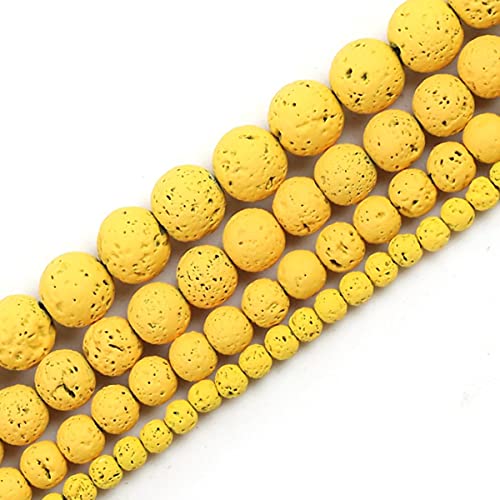 Naturstein Schwarz Lava Vulkanstein Runde Lose Perlen Fit Diy Charm Beads Für Schmuckherstellung 4/6/8/10/12MM-Gelb,6mm ca. 61pcs Naturstein Schwarz Lava Vulkanstein Runde Lose Perlen Fit Diy Charm Beads Für Schmuckherstellung 4/6/8/10/12MM-Gelb,6mm ca. 61pcs von YOENYSDFLI