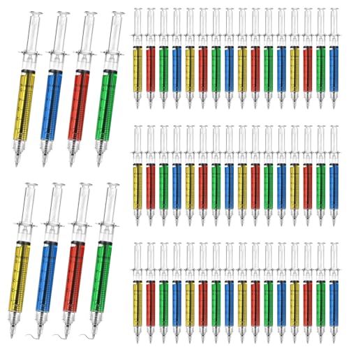 100 Stück Spritzenstifte in Großpackung, einziehbare lustige Krankenschwesterstifte, mehrfarbige neuartige Kugelschreiber, Partygeschenke zum Vortäuschen, Bedarfsmaterial für die Krankenpflegeschule 100 Stück Spritzenstifte in Großpackung, einziehbare lustige Krankenschwesterstifte, mehrfarbige neuartige Kugelschreiber, Partygeschenke zum Vortäuschen, Bedarfsmaterial für die Krankenpflegeschule von YOFAPA