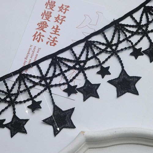 1 Yard weiß-schwarzes Netz, bestickt, wasserlöslicher Spitzenbesatz für Fransenbesätze, Partykleid, Aufnäher, Nähzubehör, Zubehör, 11 cm breit, schwarz, 1 Yard 1 Yard weiß-schwarzes Netz, bestickt, wasserlöslicher Spitzenbesatz für Fransenbesätze, Partykleid, Aufnäher, Nähzubehör, Zubehör, 11 cm breit, schwarz, 1 Yard von YOGAES
