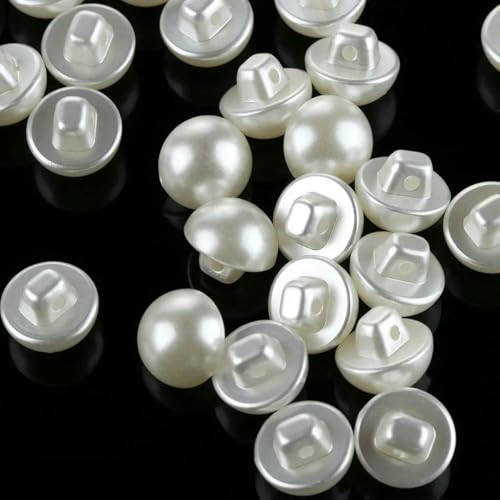 10/50 Stück runde Perlenknöpfe, Kleidung, Kleid, Nähzubehör für Scrapbooking, Boutique, Kleidungsstück, dekoratives DIY-Bastelwerkzeug, A-1-11,5 mm, 50 Stück von YOGAES