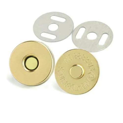 10 Sätze/Los Magnetische Druckknöpfe Verschlüsse Knöpfe Handtasche Geldbörse Geldbörse Basteltaschen Teile Zubehör Adsorptionsschnalle 14,0 mm 18 mm-10Sets-Gold-14,0 mm von YOGAES