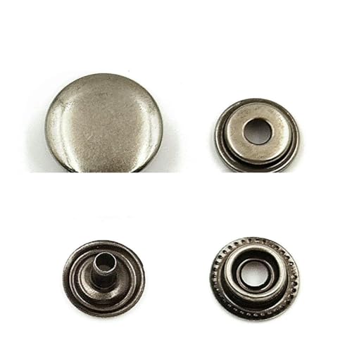 10 Sets 201/203/831/633/655 Druckknöpfe Metalldruckknöpfe Druckknöpfe zum Nähen von Kleidung, Kleidersäcken, Schuhen, Lederhandwerk, Nickel B, 15 mm 10 Sets 201/203/831/633/655 Druckknöpfe Metalldruckknöpfe Druckknöpfe zum Nähen von Kleidung, Kleidersäcken, Schuhen, Lederhandwerk, Nickel B, 15 mm von YOGAES
