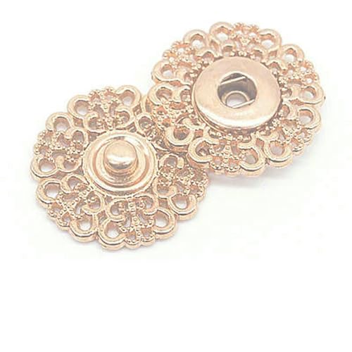 10 Sets gold schwarz silber große runde unsichtbare Druckknöpfe Druckknopf für Anzugjacke Verschluss Nerzmantel Zubehör DIY-003 Gold704-15mm von YOGAES
