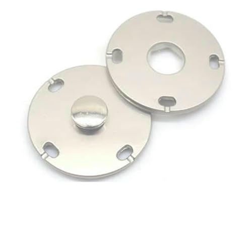 10 Sets gold schwarz silber große runde unsichtbare Druckknöpfe Druckknopf für Anzugjacke Verschluss Nerzmantel Zubehör DIY-132 Mattsilber 710-23,0 mm von YOGAES
