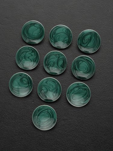 10 Stück/Beutel, exquisite und schöne runde Quaste, Metallknopf, Kleidung, Gepäck, Schmuckzubehör, Grün, 12 mm, 10 Stück von YOGAES