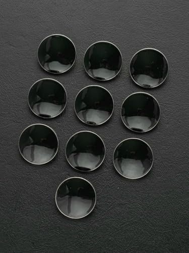 10 Stück/Beutel, exquisite und schöne runde Quaste, Metallknopf, Kleidung, Gepäck, Schmuckzubehör, Schwarz, 20 mm, 10 Stück von YOGAES