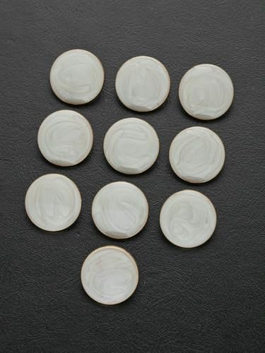 10 Stück/Beutel, exquisite und schöne runde Quaste, Metallknopf, Kleidung, Gepäck, Schmuckzubehör, Weiß 1–20 mm, 10 Stück von YOGAES