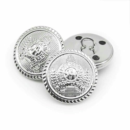 10 Stück/Los 15/18/20/23/25 mm Vintage Kupfer Metallknöpfe Kleidungsstück Mantel Nähzubehör Knöpfe für Kleidung Handwerk DIY-NO07-25mm von YOGAES