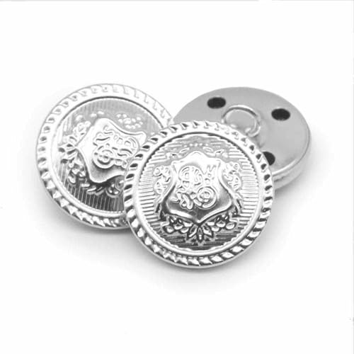 10 Stück/Los 15/18/20/23/25 mm Vintage Kupfer Metallknöpfe Kleidungsstück Mantel Nähzubehör Knöpfe für Kleidung Handwerk DIY-NO09-18mm von YOGAES