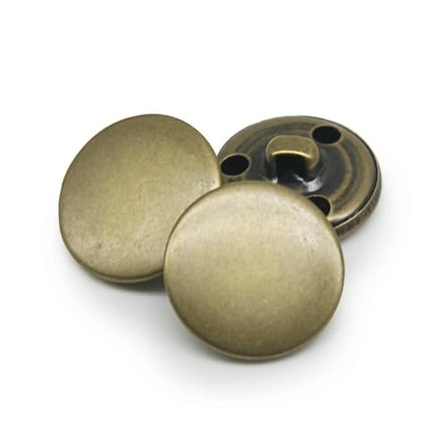 10 Stück/Los 15/18/20/23/25 mm Vintage Kupfer Metallknöpfe Kleidungsstück Mantel Nähzubehör Knöpfe für Kleidung Handwerk DIY-NO18-20mm von YOGAES