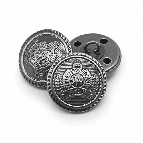 10 Stück/Los 15/18/20/23/25 mm Vintage Kupfer Metallknöpfe Kleidungsstück Mantel Nähzubehör Knöpfe für Kleidung Handwerk DIY-NO19-20mm von YOGAES