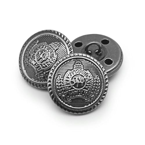 10 Stück/Los 15/18/20/23/25 mm Vintage Kupfer Metallknöpfe Kleidungsstück Mantel Nähzubehör Knöpfe für Kleidung Handwerk DIY-NO19-25mm von YOGAES
