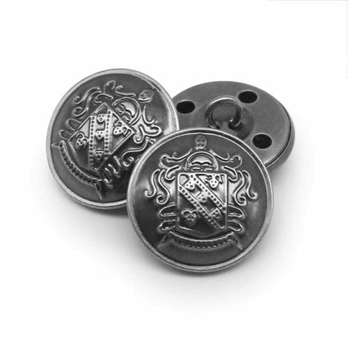 10 Stück/Los 15/18/20/23/25 mm Vintage Kupfer Metallknöpfe Kleidungsstück Mantel Nähzubehör Knöpfe für Kleidung Handwerk DIY-NO20-20mm von YOGAES
