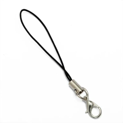 10 Stück/Los Lanyard Lariat-Gurtkordeln Karabinerverschluss für DIY-Schlüsselanhänger Haken Charms Schlüsselring Schmuckherstellung Zubehör-schwarz-10 Stück von YOGAES