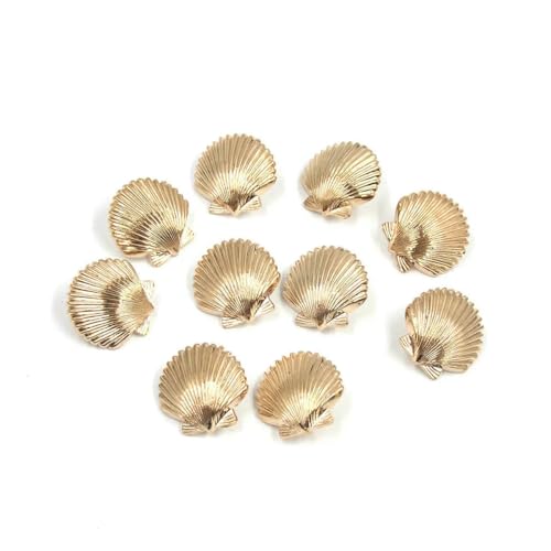 10 Stück/Los Metall-Nähknöpfe Scrapbooking Sea Series Glitzernde Seesterne Muscheln Jeansknöpfe Dekorativ-F000YE2142-2 von YOGAES