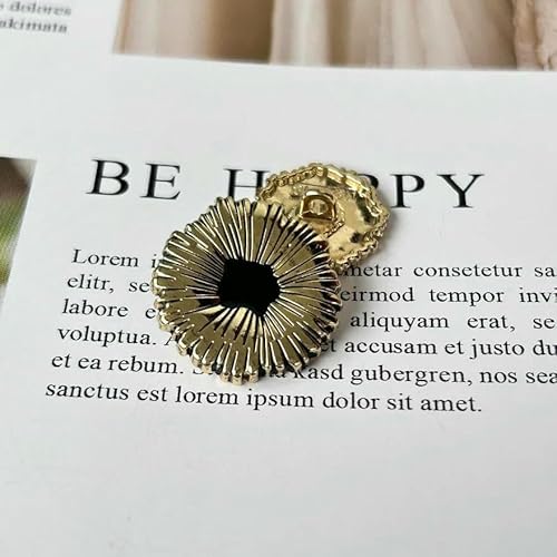 10 Stück/Los einfache modische dekorative Blumenknöpfe DIY Nähmantel Ölblumen-Metallknöpfe-5-782-1-23,0 mm von YOGAES