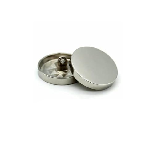 10 Stück/Los flache Metallknöpfe, rund, für Hemd, Kleidung, Anzug, hochwertige Gold- und Silberschnalle, Basteln, DIY, Handnähzubehör, 10 mm-25 mm-11 von YOGAES