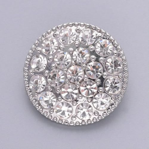 10 Stück 12–23,0 mm luxuriöse funkelnde Strass-runde Metallknöpfe für Kleidung, Modedekor, DIY, Nähen, Bekleidungszubehör, Silber, 18 mm 10 Stück 12–23,0 mm luxuriöse funkelnde Strass-runde Metallknöpfe für Kleidung, Modedekor, DIY, Nähen, Bekleidungszubehör, Silber, 18 mm von YOGAES