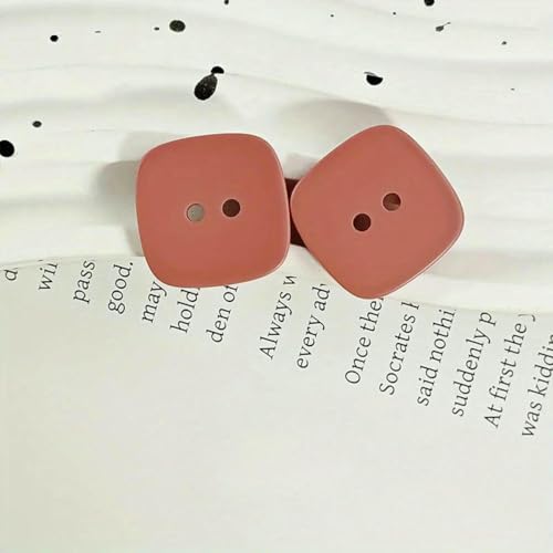 10 Stück 20 mm quadratische Harzknöpfe, einfarbige Knöpfe mit zwei Löchern, für Oberbekleidung, Anzüge usw. - Wassermelonenrot - 10 Stück 10 Stück 20 mm quadratische Harzknöpfe, einfarbige Knöpfe mit zwei Löchern, für Oberbekleidung, Anzüge usw. - Wassermelonenrot - 10 Stück von YOGAES