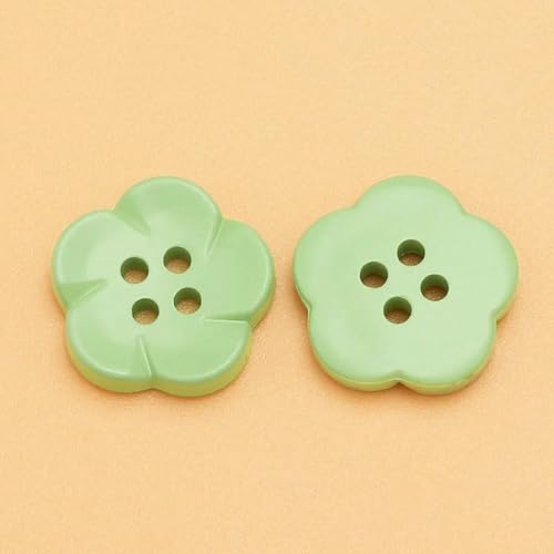 10 Stück Harzblumenknöpfe Farbe Kinderkleidung DIY Dekorativer Knopf Pullover Niedlicher Cartoon Vieraugen-Handgenähter Knopf-10 Stück S7-18MM von YOGAES