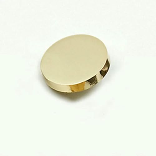 10 Stück flache Metallknöpfe, Gold, Schwarz, Silber, runde Hemd-/Anzugschnalle, DIY, handgefertigt, Nähen, Kleidungsstück, Jeans, dekorativer Knopf, A, 20 mm von YOGAES
