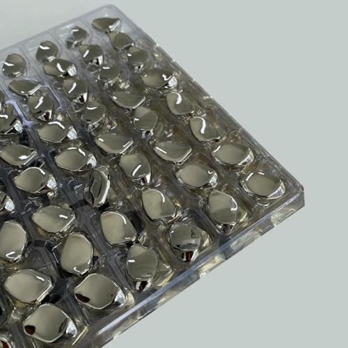 10 Stück unregelmäßige kleine Metallknöpfe, kreatives Strickhemd, Pullover-Dekor, 15 mm, Gold/Silber/Schwarz, Nähknopf-Zubehör, 10 Stück, Silber, 15 mm von YOGAES