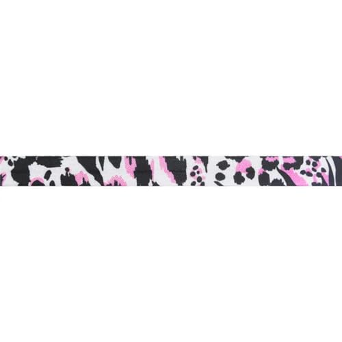 10 Yard 5/8" 15mm Eule Leopard Rose Blume Kirsche Print Foldover elastisches Spandexband Kleid Nähen Trim-Virtual Pink von YOGAES