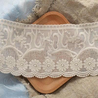 10 cm breite Baumwolle, verdickte Baumwolle, Stickerei, Spitze, handgefertigte Kleidung, DIY-Stoffmaterialien, Beige, 1 Preis 10 cm breite Baumwolle, verdickte Baumwolle, Stickerei, Spitze, handgefertigte Kleidung, DIY-Stoffmaterialien, Beige, 1 Preis von YOGAES
