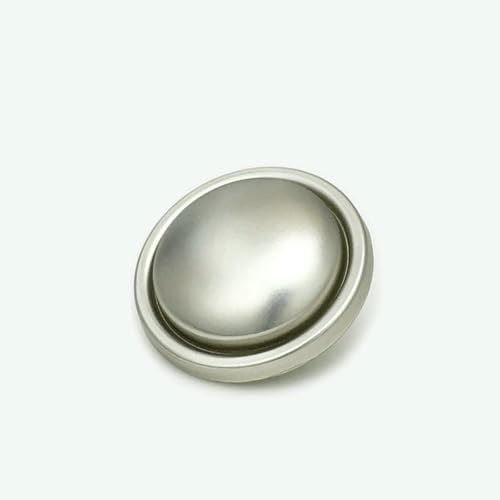 10-teiliges Premium-Set mit Pilzknöpfen im schlichten Design in 3 Größen (15–25 mm) in Gold und Silber für Bekleidungszubehör und Heimdekoration, Silber, 25 mm, 0,98 Zoll von YOGAES