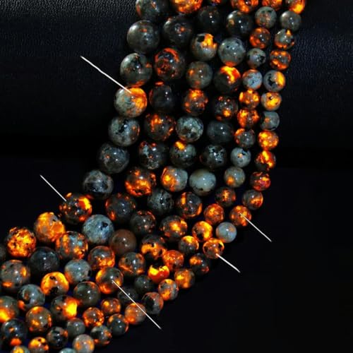 100% Naturstein, Jade, rund, grüner Calcit, Abstandsperle zur Schmuckherstellung, DIY-Armbänder, Halskettenzubehör, Flammenstein, 6 mm, 61 Stück Perlen 100% Naturstein, Jade, rund, grüner Calcit, Abstandsperle zur Schmuckherstellung, DIY-Armbänder, Halskettenzubehör, Flammenstein, 6 mm, 61 Stück Perlen von YOGAES