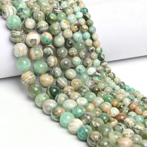 100% Naturstein, Jade, rund, grüner Calcit, Abstandsperle zur Schmuckherstellung, DIY-Armbänder, Halskettenzubehör, grüner Calcit, 6 mm, 61 Stück Perlen 100% Naturstein, Jade, rund, grüner Calcit, Abstandsperle zur Schmuckherstellung, DIY-Armbänder, Halskettenzubehör, grüner Calcit, 6 mm, 61 Stück Perlen von YOGAES