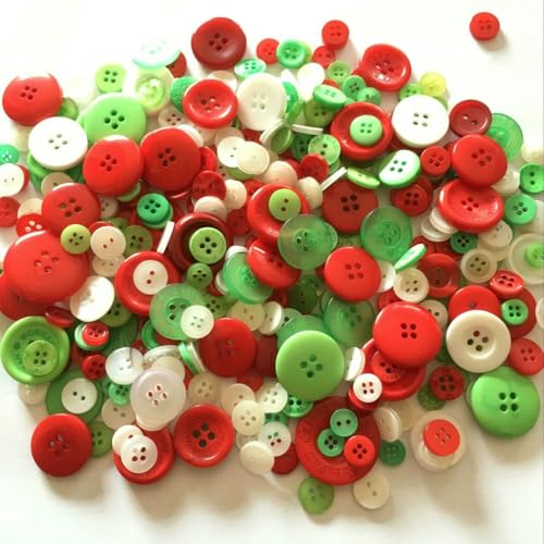 100 Stück 1–3 cm runde Harzknöpfe, gemischte Farben, manuelle Knopfmalerei für Kinder, 2/4-Loch-Knopf für DIY-Bastel- und Nähzubehör – Weihnachtsserie – 100 Stück, ca. 100 Stück 1–3 cm runde Harzknöpfe, gemischte Farben, manuelle Knopfmalerei für Kinder, 2/4-Loch-Knopf für DIY-Bastel- und Nähzubehör – Weihnachtsserie – 100 Stück, ca. von YOGAES