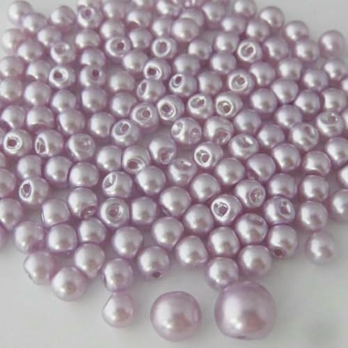 100 Stück Kleiderknöpfe, modisches Seitenloch, 6 mm/8 mm/10 mm, Perlmuttknöpfe, DIY-Nähzubehör, siehe Flieder, Durchmesser 6 mm von YOGAES