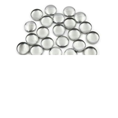 100 Stück Sets/Los Nr. 16–60 DIY handgefertigte Stoffknöpfe, Brotform, rund, Stoffbezug, Metall, 4 Knöpfe auf der Rückseite, L16, flache Rückseite von YOGAES