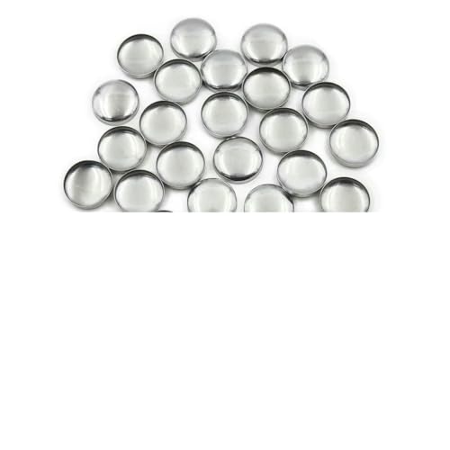 100 Stück Sets/Los Nr. 16–60 DIY handgefertigte Stoffknöpfe, Brotform, rund, mit Stoff überzogen, Stoff, Metall, 4 Knöpfe auf der Rückseite, L18, Aluminiumrückseite von YOGAES