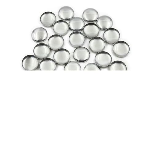 100 Stück Sets/Los Nr. 16–60 DIY handgefertigte Stoffknöpfe, Brotform, rund, mit Stoff überzogen, Stoff, Metall, 4 Knöpfe auf der Rückseite, L50, Aluminiumrückseite von YOGAES